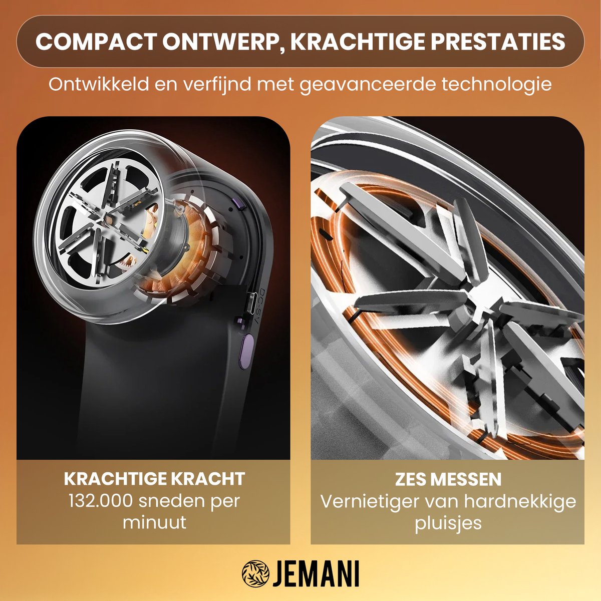 Jemani Premium Pluizenverwijderaar PRO 2.0 XXL – USB Oplaadbaar – Elektrische Ontpluizer & Ontpiller – Pluizentondeuse – Zwart
