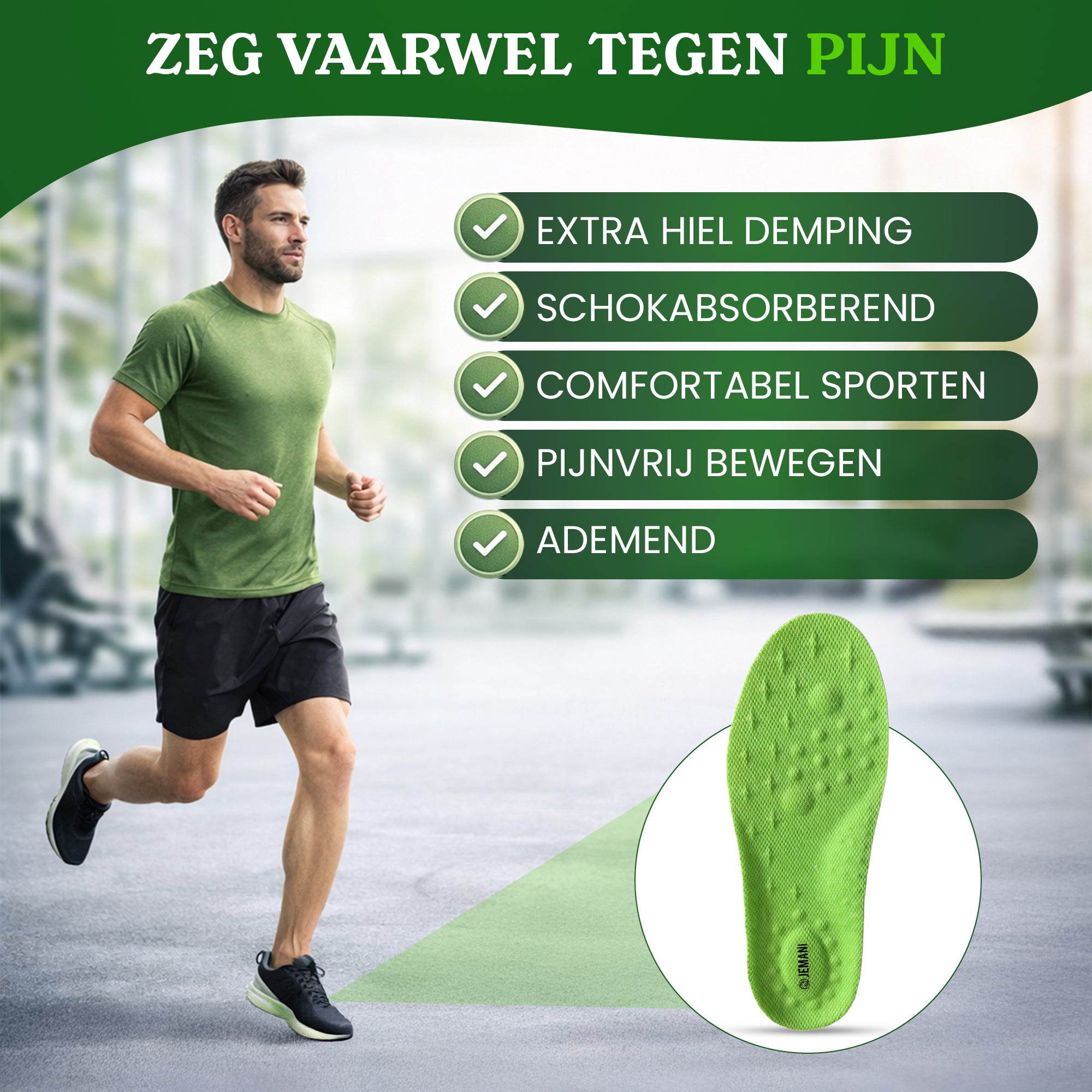 Jemani Pro Sport Hielspoor Inlegzolen - Medische zooltjes