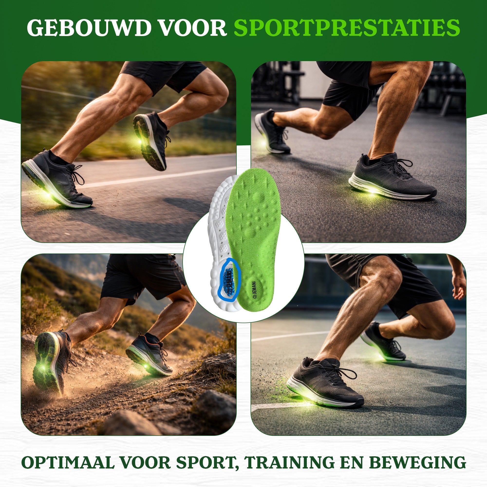 Jemani Pro Sport Hielspoor Inlegzolen - Medische zooltjes